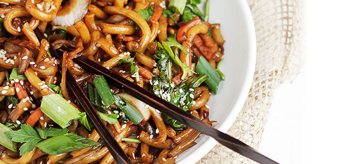 Spicy Vegetable Udon Noodles