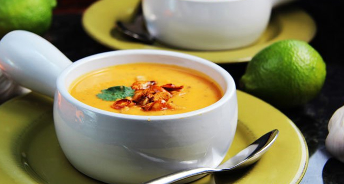 Roasted Carrot, Squash and Sweet Potato Soup
