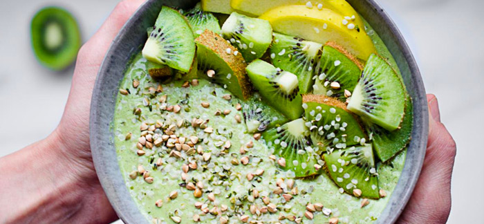 Superfood Green Buckwheat Smoothie Bowl