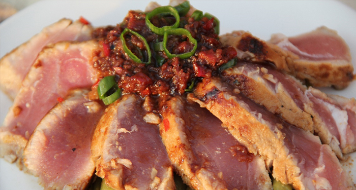 Tuna Steak with Sweet Chilli Sauce