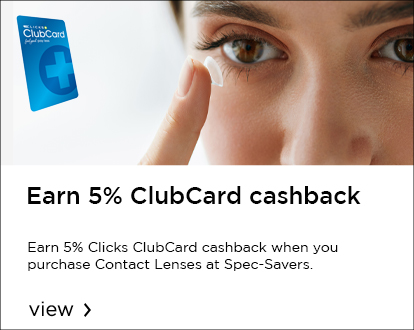Earn cashback on your Contact Lenses with Clicks Clubcard 