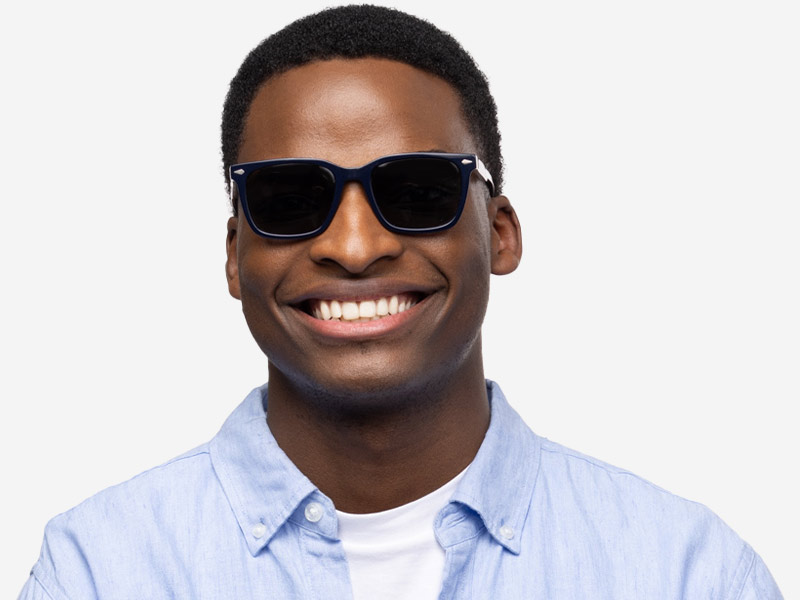 Two people smiling